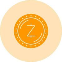 icono de vector de moneda zcash