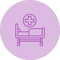 icono de vector de cama de hospital