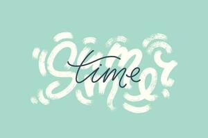 Letras con frase hora de verano. caligrafía moderna escrita a mano para tarjetas, impresiones, carteles y pancartas. vector