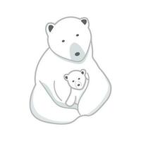 endangered polar bear Global warming effect vector