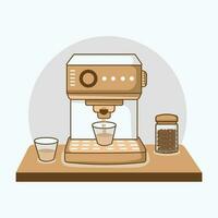 Coffee Machine For Cafe Design Illustration vector