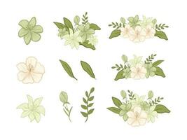 Beautiful and Elegant Flower Garden Illustration Vector