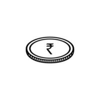 India moneda símbolo, indio rupia icono, inr signo. vector ilustración