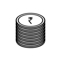 India moneda símbolo, indio rupia icono, inr signo. vector ilustración