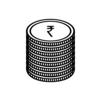 India moneda símbolo, indio rupia icono, inr signo. vector ilustración