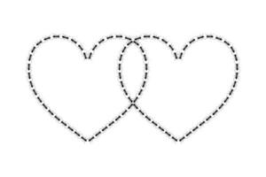 Pair of the Heart shape, Couple Love Icon Symbol composed by Ant Colony Silhouette, for Art Illustration, Decoration, Ornate, Logotype, Website, Apps, or Graphic Design Element. Vector Illustration