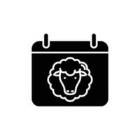 sheep icon. solid icon vector