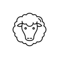 sheep icon. outline icon vector