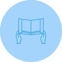 leyendo el icono de vector de libro sagrado