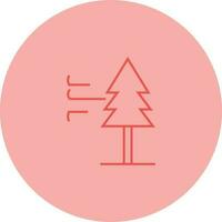 Tree with Wind Vector Icon