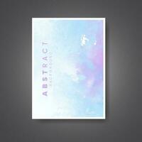 Cover template with watercolor background. Design for your cover, date, postcard, banner, logo. vector