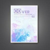 Cover template with watercolor background. Design for your cover, date, postcard, banner, logo. vector