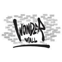 Wonder Wall Graffiti typography ,good for graphic design resources, posters, banners, printings, stikers, pamflets, and more. vector