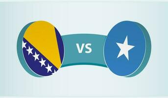 Bosnia and Herzegovina versus Somalia, team sports competition concept. vector
