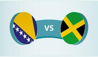 Bosnia and Herzegovina versus Jamaica, team sports competition concept. vector