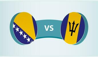 Bosnia and Herzegovina versus Barbados, team sports competition concept. vector