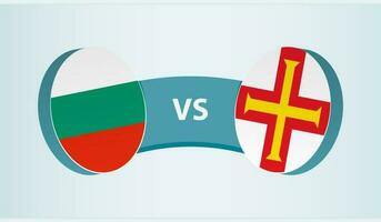 Bulgaria versus Guernsey, team sports competition concept. vector