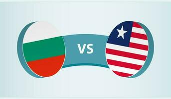 Bulgaria versus Liberia, equipo Deportes competencia concepto. vector