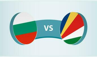 Bulgaria versus seychelles, equipo Deportes competencia concepto. vector