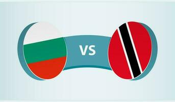 Bulgaria versus trinidad y tobago, equipo Deportes competencia concepto. vector