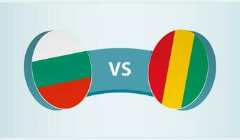 Bulgaria versus Guinea, team sports competition concept. vector