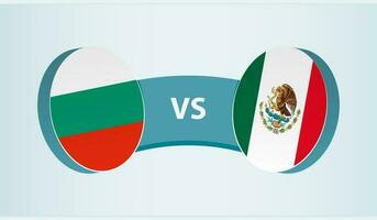 Bulgaria versus México, equipo Deportes competencia concepto. vector