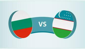 Bulgaria versus uzbekistán, equipo Deportes competencia concepto. vector
