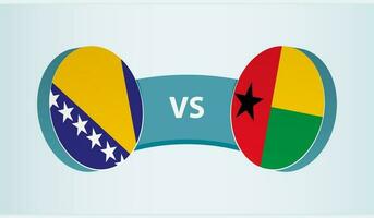 Bosnia and Herzegovina versus Guinea-Bissau, team sports competition concept. vector