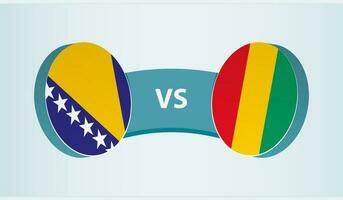 Bosnia and Herzegovina versus Guinea, team sports competition concept. vector