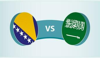 bosnia y herzegovina versus saudi arabia, equipo Deportes competencia concepto. vector