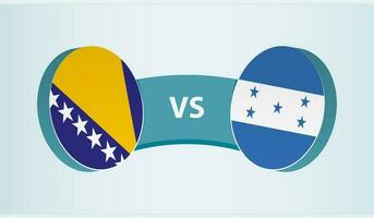 Bosnia and Herzegovina versus Honduras, team sports competition concept. vector