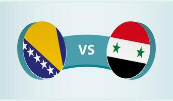 bosnia y herzegovina versus Siria, equipo Deportes competencia concepto. vector