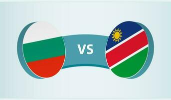 Bulgaria versus Namibia, equipo Deportes competencia concepto. vector