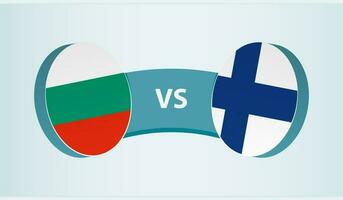 Bulgaria versus Finlandia, equipo Deportes competencia concepto. vector