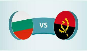 Bulgaria versus Angola, team sports competition concept. vector