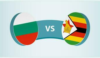 Bulgaria versus Zimbabue, equipo Deportes competencia concepto. vector