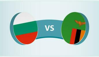 Bulgaria versus Zambia, equipo Deportes competencia concepto. vector