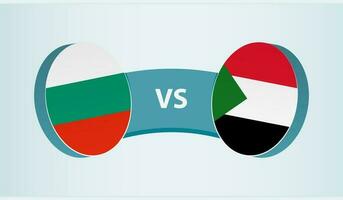 Bulgaria versus Sudán, equipo Deportes competencia concepto. vector