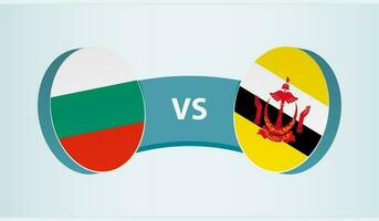 Bulgaria versus Brunei, team sports competition concept. vector