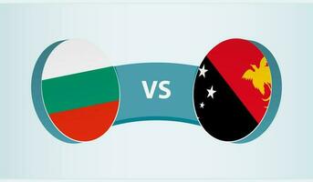 Bulgaria versus Papuasia nuevo Guinea, equipo Deportes competencia concepto. vector