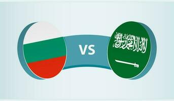 Bulgaria versus saudi arabia, equipo Deportes competencia concepto. vector