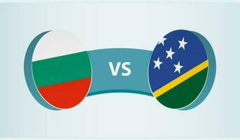 Bulgaria versus Solomon Islands, team sports competition concept. vector