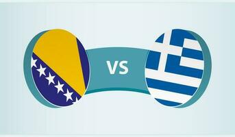 bosnia y herzegovina versus Grecia, equipo Deportes competencia concepto. vector