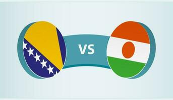 Bosnia and Herzegovina versus Niger, team sports competition concept. vector