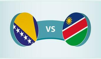 bosnia y herzegovina versus Namibia, equipo Deportes competencia concepto. vector