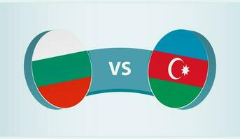 Bulgaria versus azerbaiyán, equipo Deportes competencia concepto. vector