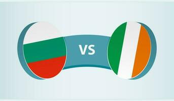 Bulgaria versus Irlanda, equipo Deportes competencia concepto. vector