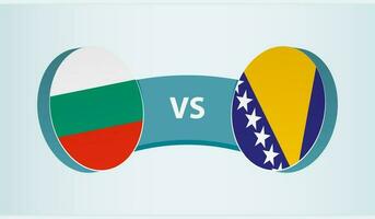 Bulgaria versus bosnia y herzegovina, equipo Deportes competencia concepto. vector