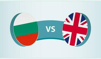 Bulgaria versus United Kingdom, team sports competition concept. vector