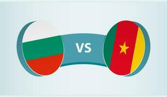 Bulgaria versus Camerún, equipo Deportes competencia concepto. vector